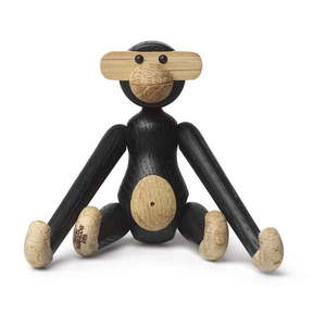 Figurka z litego drewna dębowego Kay Bojesen Denmark Monkey Hanging obraz