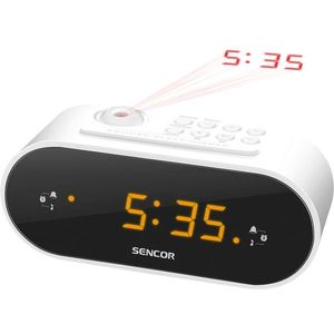 Sencor SRC 3100 W Radiobudzik z projektorem, biały obraz