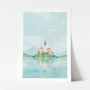 Plakat Travelposter Slovenia, 30 x 40 cm obraz