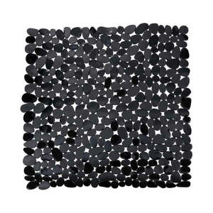 Czarna antypoślizgowa mata prysznicowa Wenko Paradise, 54x54 cm obraz