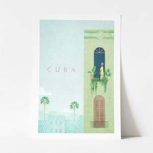 Plakat Travelposter Cuba, 30 x 40 cm obraz