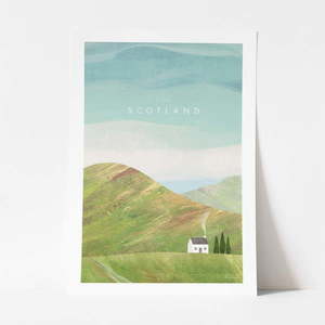 Plakat Travelposter Scotland, 30 x 40 cm obraz