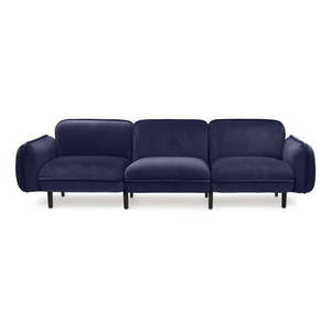 Ciemnoniebieska aksamitna sofa EMKO Bean obraz