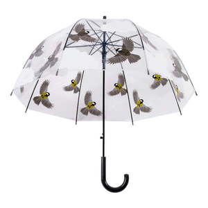 Przezroczysty parasol z motywem ptaków Esschert Design, ⌀ 80, 8 cm obraz