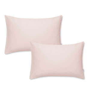Zestaw 2 różowych na poszewek na poduszki z satyny bawełnianej Bianca Standard, 50x75 cm obraz
