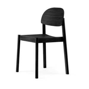 Czarne krzesło z drewna dębowego EMKO Citizen Oval obraz