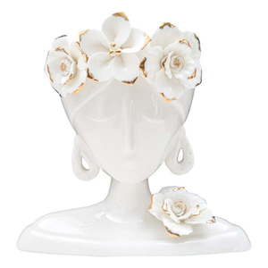 Biały porcelanowy wazon Mauro Ferretti Young Woman obraz