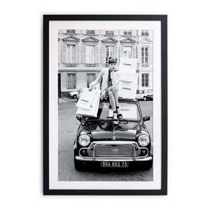 Czarno-biały plakat Velvet Atelier Chanel, 40x30 cm obraz