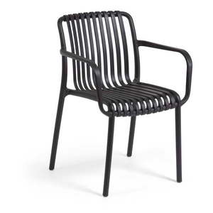 Czarne krzesło ogrodowe Kave Home Isabellini obraz