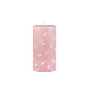 Różowa świeczka Unipar Fleur, 87 h obraz