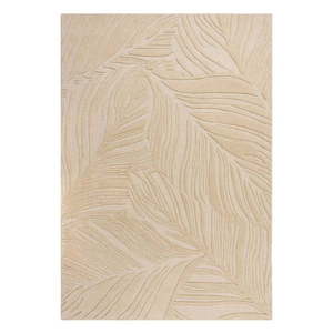 Beżowy dywan wełniany Flair Rugs Lino Leaf, 120x170 cm obraz