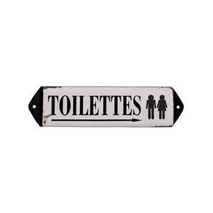 Metalowa tabliczka 30, 5x7 cm Toilettes – Antic Line obraz