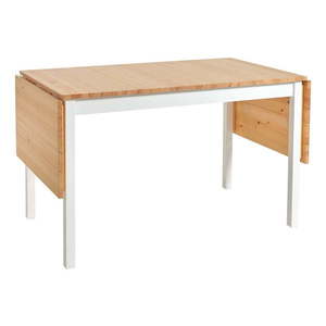 Rozkładany stół sosnowy z białą konstrukcją Bonami Essentials Brisbane, 120(200)x70 cm obraz