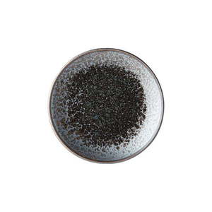 Czarno-szary talerz ceramiczny MIJ Pearl, ø 25 cm obraz