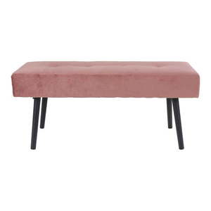 Różowa aksamitna ławka Bonami Essentials Skiby obraz
