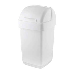 Biały kosz na śmieci Addis Roll Top, 22, 5x23x42, 5 cm obraz