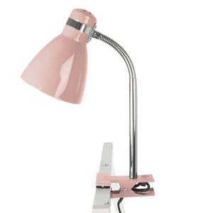 Różowa lampa stołowa z klipsem Leitmotiv Study obraz