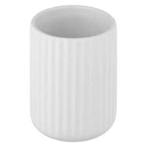 Biały ceramiczny kubek na szczoteczki Wenko Belluno obraz