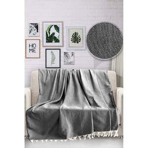 Czarna bawełniana narzuta na łóżko Viaden HN, 170x230 cm obraz