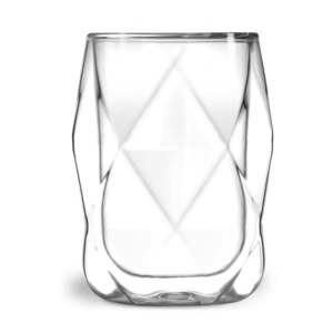 Zestaw 2 szklanek z podwójną ścianką do latté Vialli Design Geo, 250 ml obraz