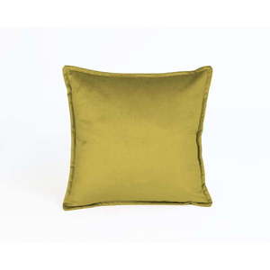 Żółta aksamitna poduszka Velvet Atelier Tercio , 45x45 cm obraz
