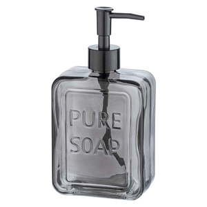 Szary szklany dozownik do mydła Wenko Pure Soap obraz
