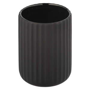 Czarny ceramiczny kubek na szczoteczki Wenko Belluno obraz