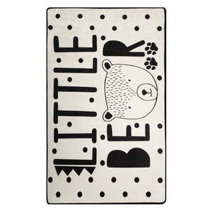 Czarno-biały antypoślizgowy dywan dziecięcy Conceptum Hypnose Little Bear, 100x160 cm obraz