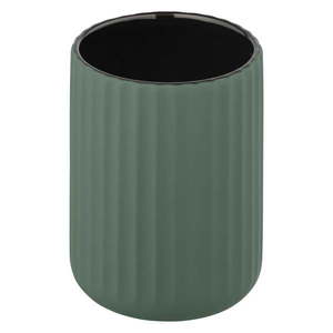 Zielony ceramiczny kubek na szczoteczki Wenko Belluno obraz