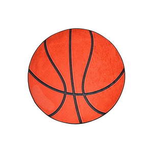 Pomarańczowy antypoślizgowy dywan dziecięcy Conceptum Hypnose Basketball, ø 140 cm obraz