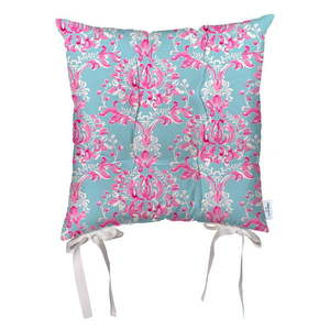 Niebiesko-różowa poduszka na krzesło z mikrowłókna Mike & Co. NEW YORK Butterflies, 36x36 cm obraz