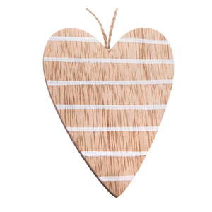 Zestaw 5 drewnianych wiszących ozdób w kształcie serca Dakls, wys. 9 cm obraz