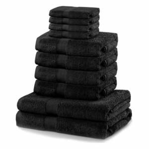 Komplet 10 czarnych ręczników DecoKing Marina Black obraz