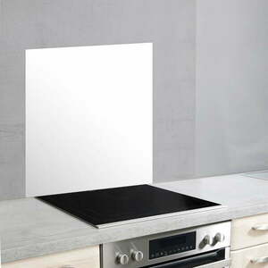 Biała szklana płyta ochronna na ścianę przy kuchence Wenko, 70x60 cm obraz