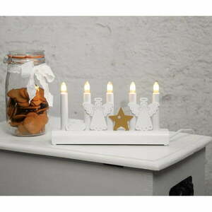 Biały świecznik Star Trading Angels, wys. 15 cm obraz