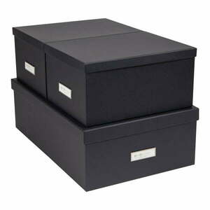 Zestaw 3 ciemnoszarych pudełek Bigso Box of Sweden Inge obraz