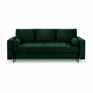 Zielona aksamitna rozkładana sofa Milo Casa Santo obraz