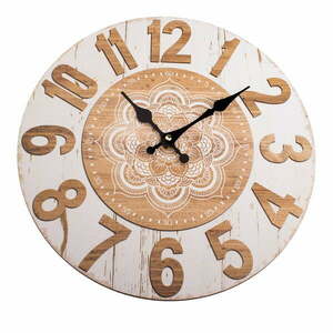 Drewniany zegar ścienny Dakls Mandala, ø 34 cm obraz