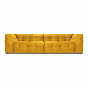 Żółta aksamitna sofa Windsor & Co Sofas Vesta, 280 cm obraz