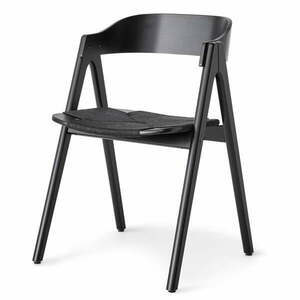 Czarne krzesło z drewna bukowego z czarnym rattanowym siedziskiem Findahl by Hammel Mette obraz