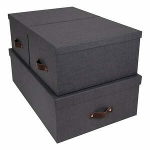 Zestaw 3 czarnych pudełek Bigso Box of Sweden Inge obraz