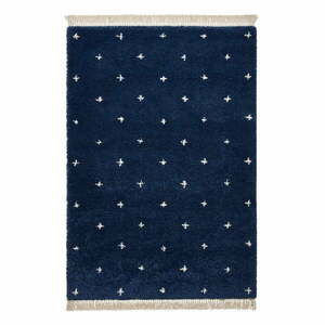 Niebieski dywan Think Rugs Boho Dots, 160x220 cm obraz