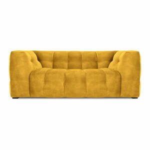 Żółta aksamitna sofa Windsor & Co Sofas Vesta, 208 cm obraz