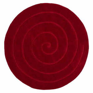 Czerwony wełniany dywan Think Rugs Spiral, ⌀ 140 cm obraz