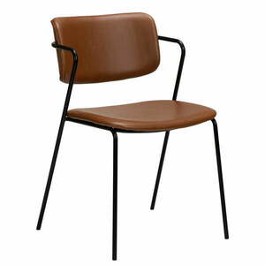 Brązowe krzesło z imitacji skóry DAN-FORM Denmark Zed obraz