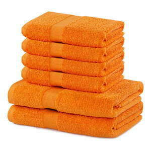 Komplet 6 pomarańczowych bawełnianych ręczników DecoKing Marina obraz