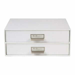 Biały 2-piętrowy pojemnik z szufladami na dokumenty Bigso Box of Sweden Birger, 33x22, 5 cm obraz
