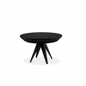 Czarny rozkładany stół z drewna dębowego Windsor & Co Sofas Magnus, ø 120 cm obraz