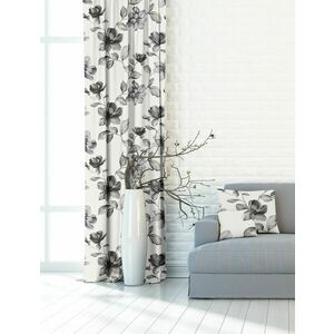 Zasłona lub materiał dekoracyjny, OXY Szara magnolia, szara, 150 cm obraz