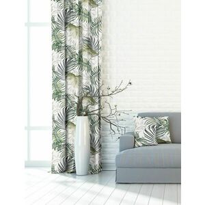 Zasłona lub materiał dekoracyjny, OXY Palmowe liście, zilony, 150 cm obraz
